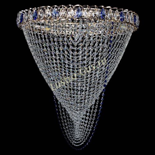 Люстра ﻿Жасмин Веер синий в Ижевске Гусь Хрустальный