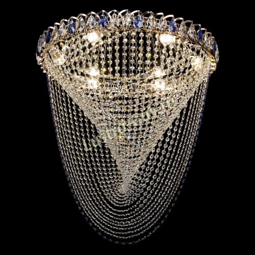 Люстра ﻿Жасмин Веер синий в Ижевске Гусь Хрустальный