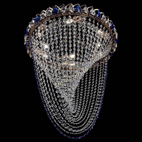 Люстра ﻿Жасмин Веер синий в Ижевске Гусь Хрустальный