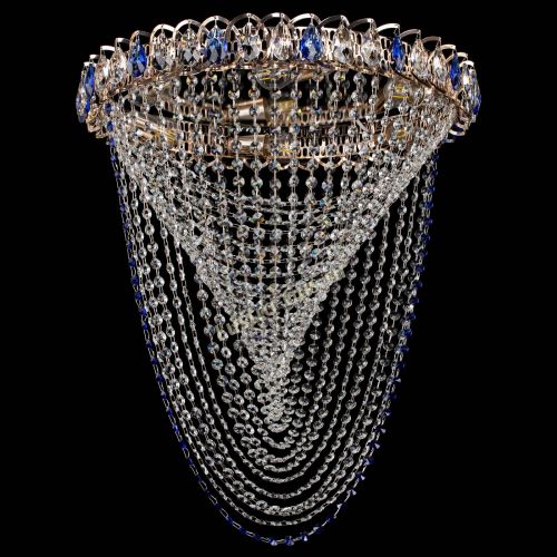 Люстра ﻿Жасмин Веер синий в Ижевске Гусь Хрустальный