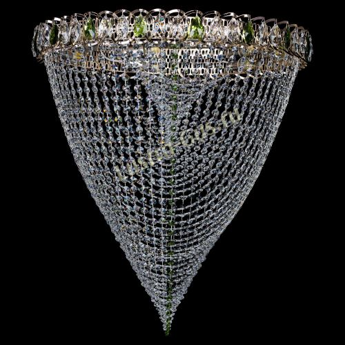 Люстра ﻿Жасмин Веер зеленый в Ижевске Гусь Хрустальный