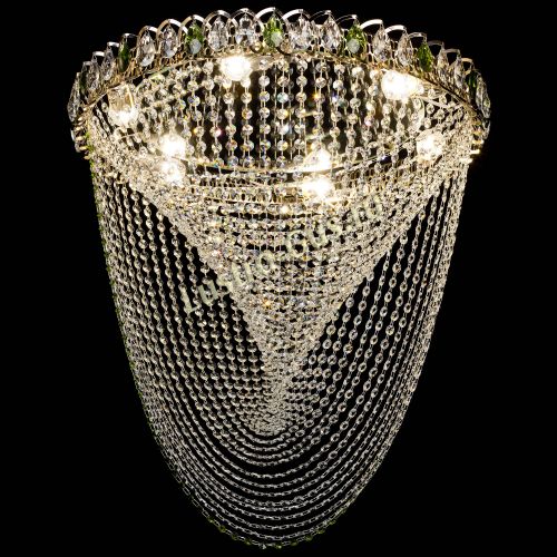 Люстра ﻿Жасмин Веер зеленый в Ижевске Гусь Хрустальный