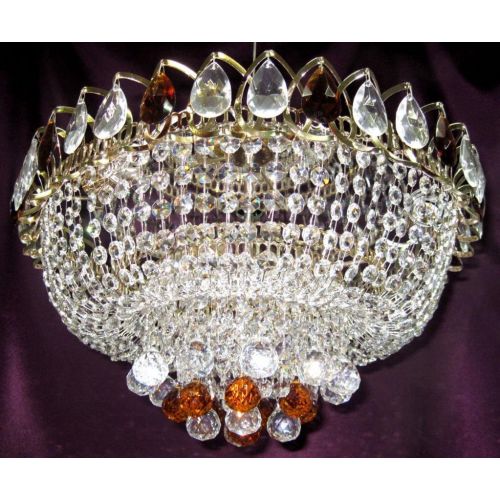 Люстра Капель Кулон цветная в Ижевске Гусь Хрустальный