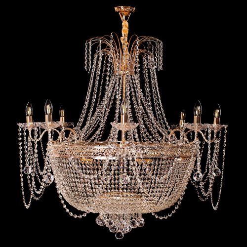 Люстра Валенсия №10 - 16 ламп рожковая в Ижевске Гусь Хрустальный