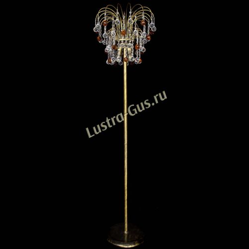 Торшер Агата шар под бронзу Чайный в Ижевске Гусь Хрустальный