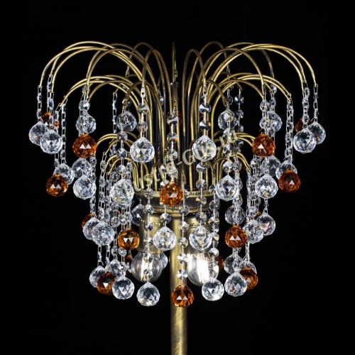 Торшер Агата шар под бронзу Чайный в Ижевске Гусь Хрустальный