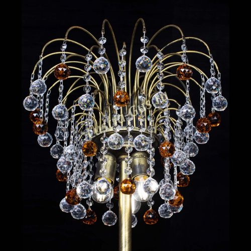 Торшер Агата шар под бронзу Чайный в Ижевске Гусь Хрустальный