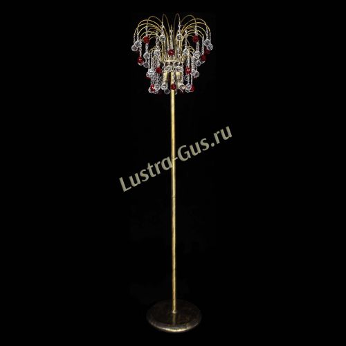 Торшер Агата шар под бронзу Красный в Ижевске Гусь Хрустальный