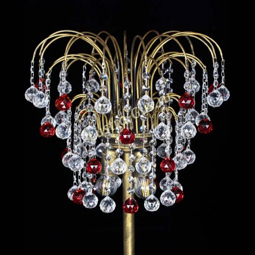 Торшер Агата шар под бронзу Красный в Ижевске Гусь Хрустальный