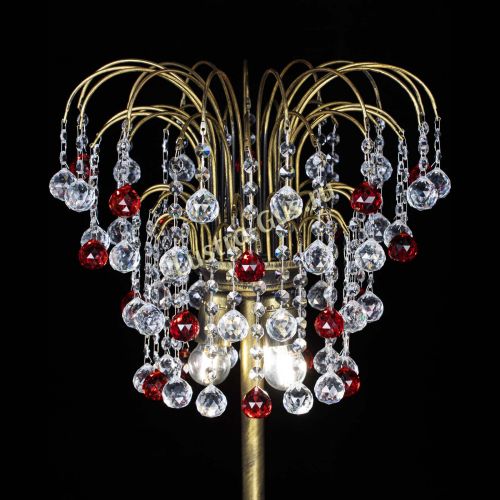 Торшер Агата шар под бронзу Красный в Ижевске Гусь Хрустальный