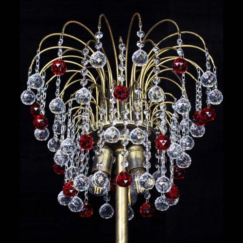 Торшер Агата шар под бронзу Красный в Ижевске Гусь Хрустальный