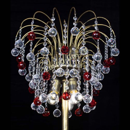 Торшер Агата шар под бронзу Красный в Ижевске Гусь Хрустальный