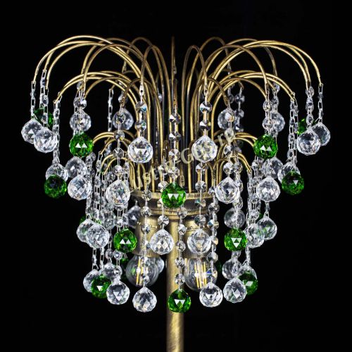 Торшер Агата шар под бронзу Зеленый в Ижевске Гусь Хрустальный