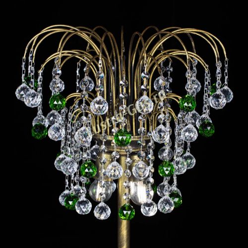 Торшер Агата шар под бронзу Зеленый в Ижевске Гусь Хрустальный