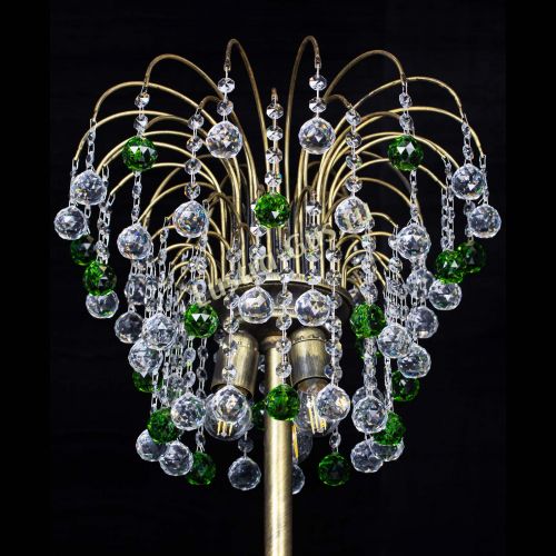 Торшер Агата шар под бронзу Зеленый в Ижевске Гусь Хрустальный