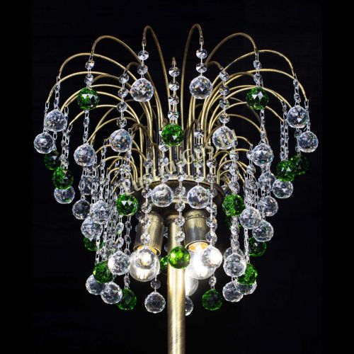 Торшер Агата шар под бронзу Зеленый в Ижевске Гусь Хрустальный