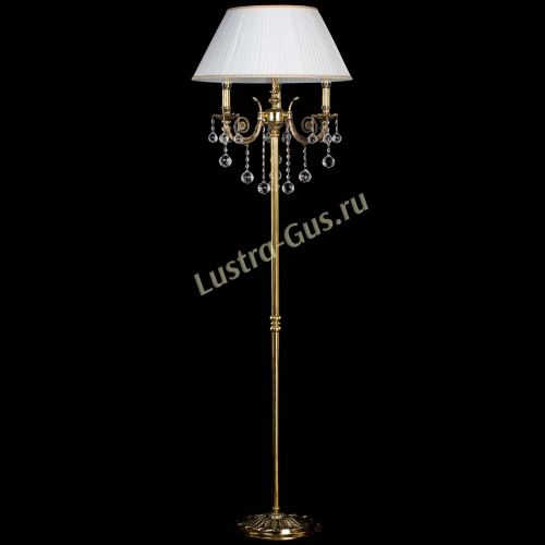 Бронзовый торшер Антик №3/2 шар в Ижевске Гусь Хрустальный