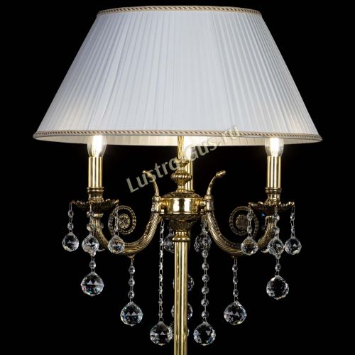 Бронзовый торшер Антик №3/2 шар в Ижевске Гусь Хрустальный