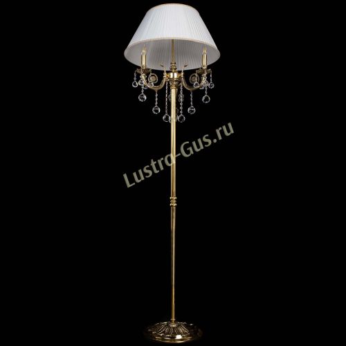 Бронзовый торшер Антик №3/2 шар в Ижевске Гусь Хрустальный