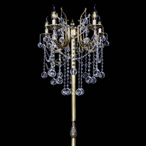 Бронзовый торшер Матильда №2 шар в Ижевске Гусь Хрустальный